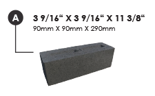 Dimensions de chaque brique roxton